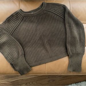 American Apparel “fisherman” cropped cotton sweater